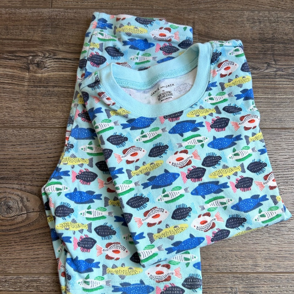 Janie and Jack shorts pajamas boys size 10